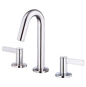 Modern chrome kitchen sink faucet, a nod to Texas' eclectic and stylish interiors.