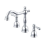 Modern chrome kitchen sink faucet, blending functionality with cottage chic style.