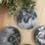 Thumbnail: Marble grey-bkack with metal inlay coaster set of 4, 4.5x4.5 inch, Set of 4