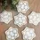 Thumbnail: Natural White Marble with metal inlay, lotus, coaster set  of 4, 4.5x4.5 inch