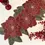 Thumbnail: Christmas handmade table runner, floral beaded Poinsettia runner, 13x36inch