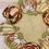 Thumbnail: Set of 6, handmade beaded placemat on burlap, pumpkin harvest table mat, 14inch