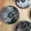 Thumbnail: Marble grey-bkack with metal inlay coaster set of 4, 4.5x4.5 inch, Set of 4