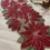 Thumbnail: XXL 13x60 in Christmas handmade table runner, floral beaded, Poinsettia runner,