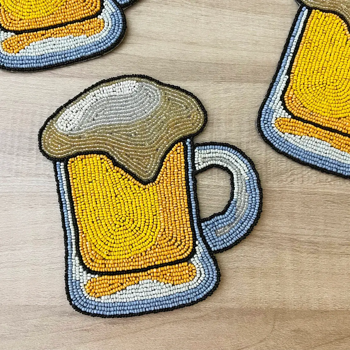 Coasters set of 6, St Patrick's Day beer mug drink coasters, gift for him