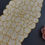 Thumbnail: Handmade bead table runner, floral beaded runner, Silver and Gold, 13x36inch