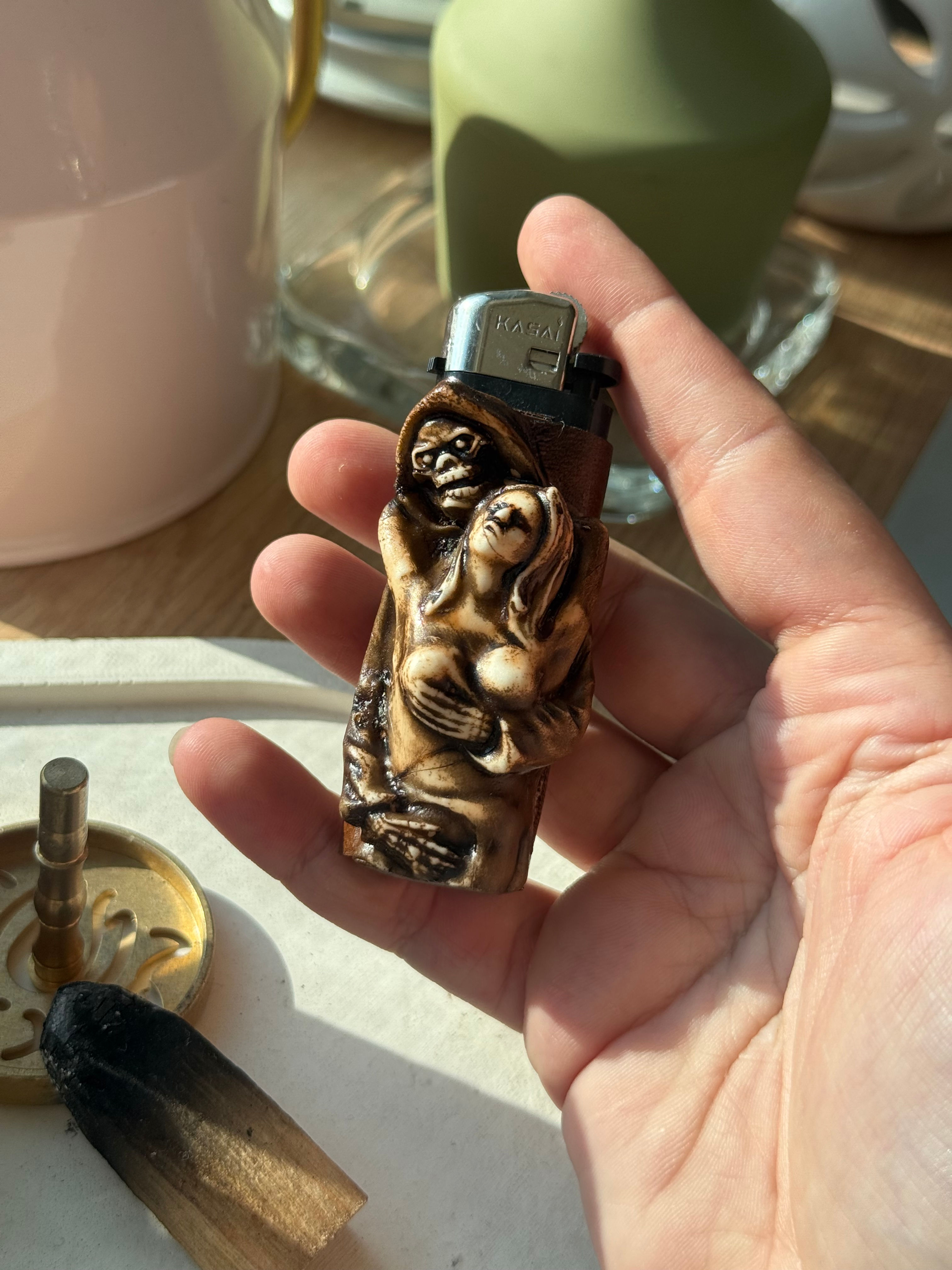 Etnik Çakmak Kılıfı Ve Çakmak Erkek&Kadın Koyu