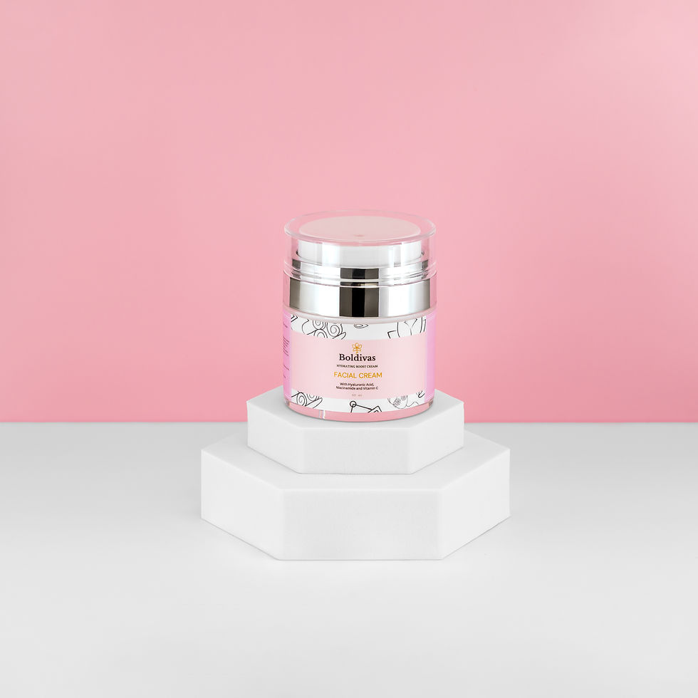 Boldivas Hydrating Facial Cream with Hyaluronic Acid, Niacinamide and Vitamin C