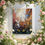 Thumbnail: Painting of a deer, framed by roses, with visible artwork. Dreams carried on Gentle Hooves, AC Brune FineArt Web.