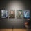 Thumbnail: Four animal paintings displayed in a gallery; blurred person walking; AC Brune FineArt Web.