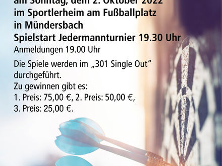Dart-Turnier am 02.10.2022