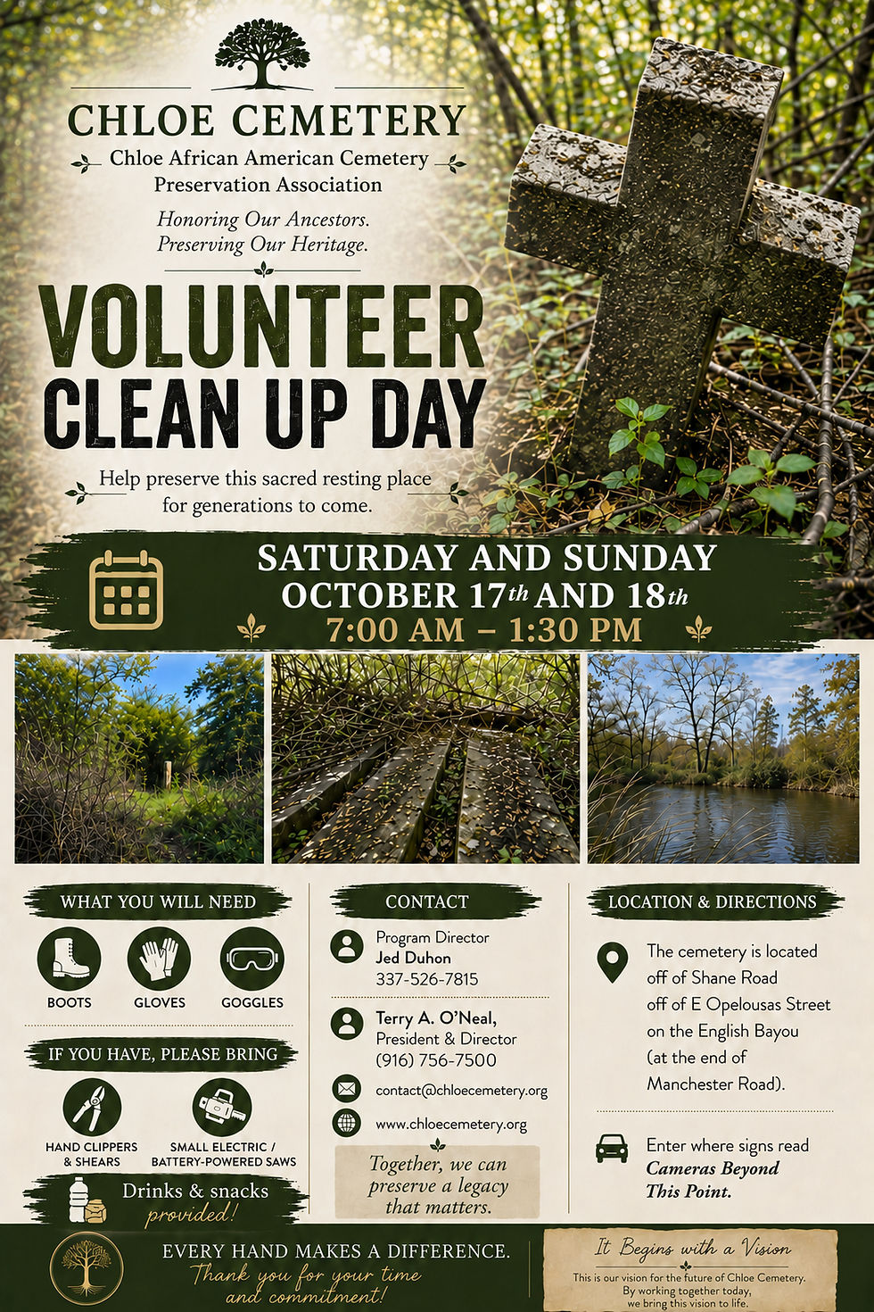 Chloe Cemetery Clean Up!