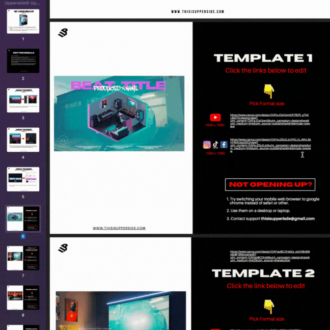 Up Your Beats VOL.2 Canva Visualizer Templates.gif