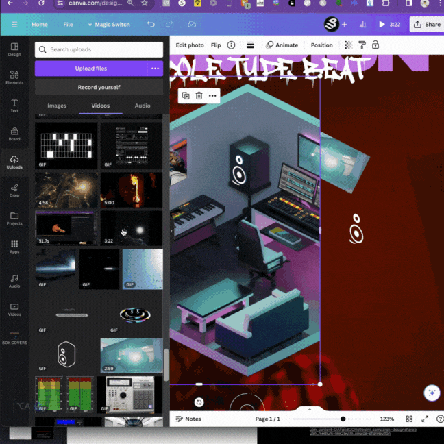 Up Your Beats VOL.2 Canva Visualizer Templates.gif.gif