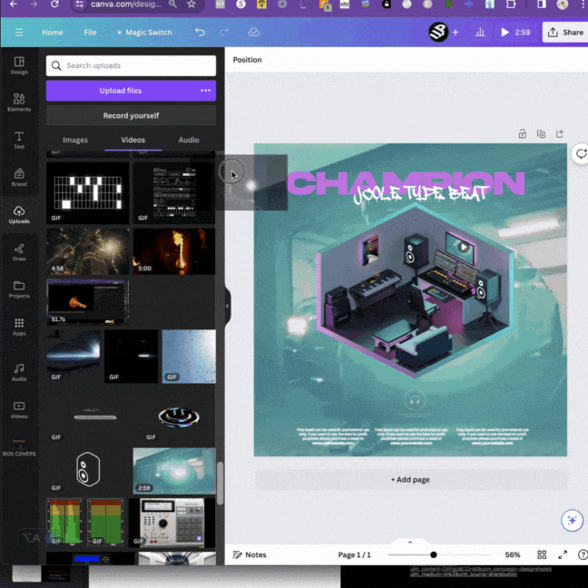 Up Your Beats VOL.2 Canva Visualizer Templates.gif