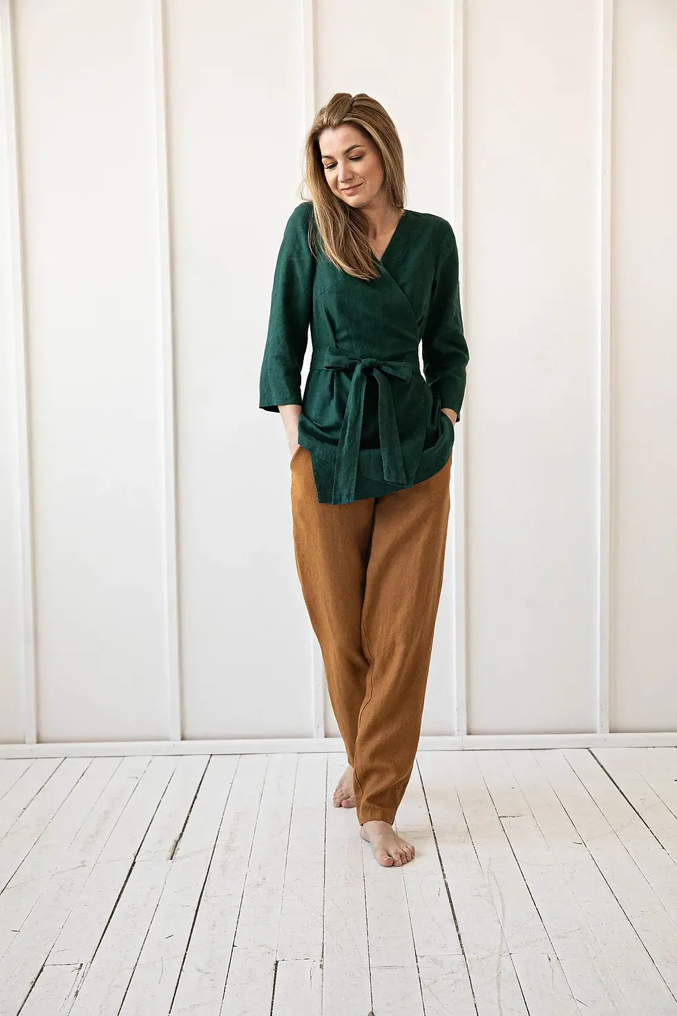 Thumbnail: Relaxed Linen Wrap Tunic