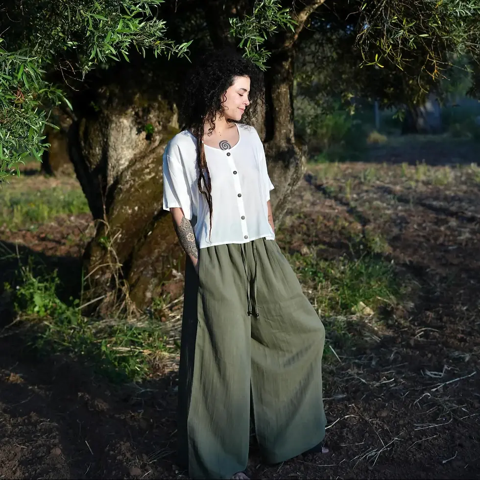 Thumbnail: Boho Wide Leg Trousers for Everyday Comfort