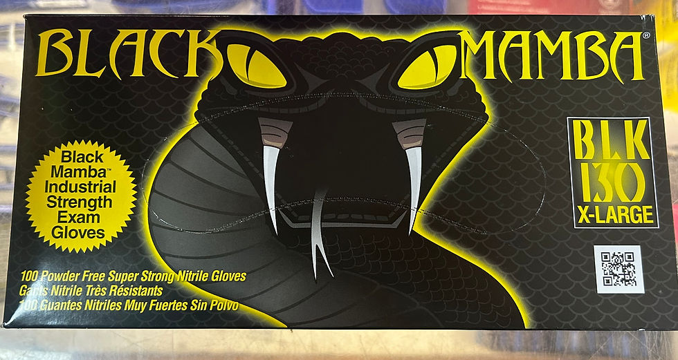 Thumbnail: Black mamba industrial strength nitrile gloves
