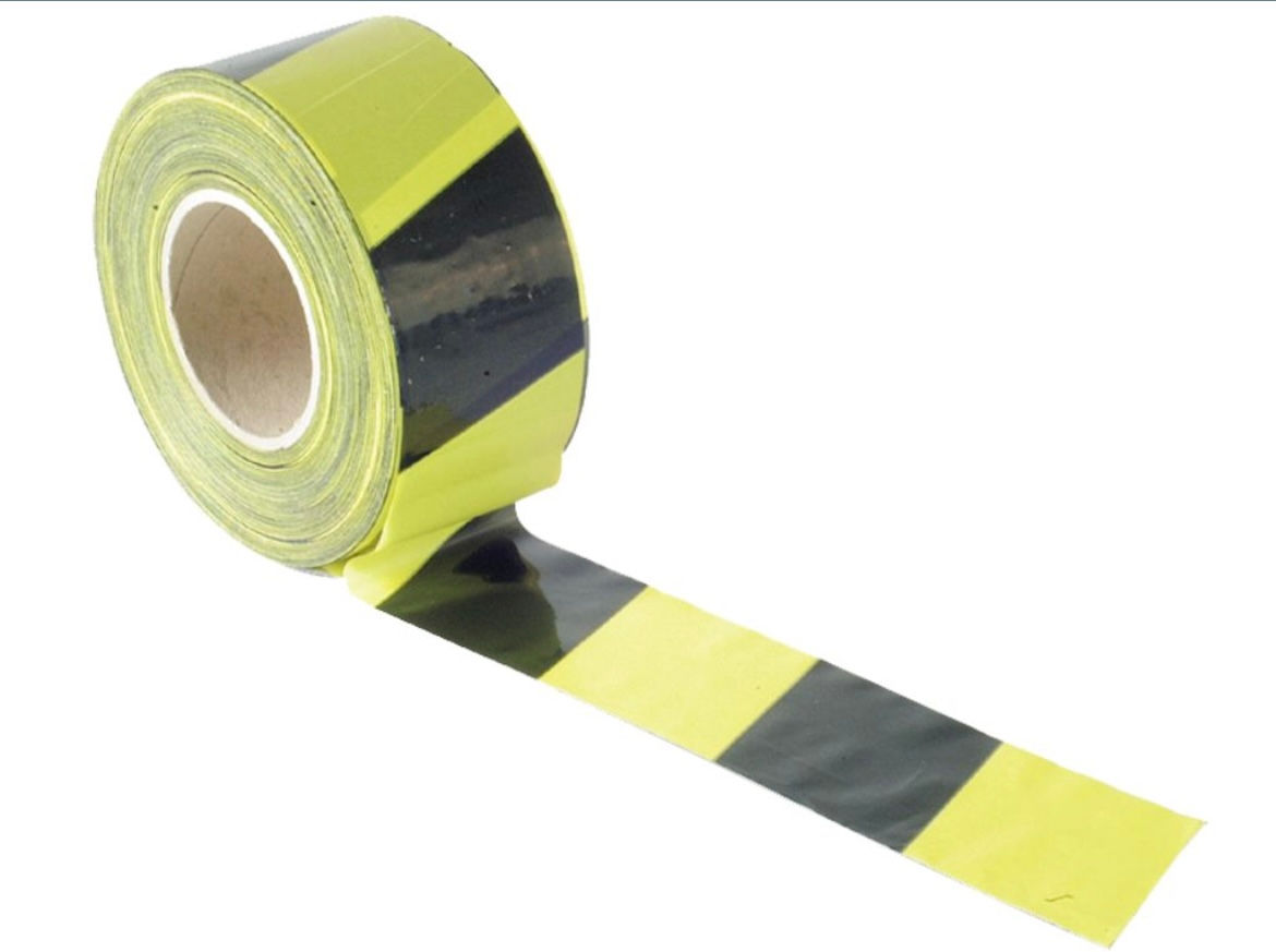 Faithfull Barrier tape Black & Yellow 500m