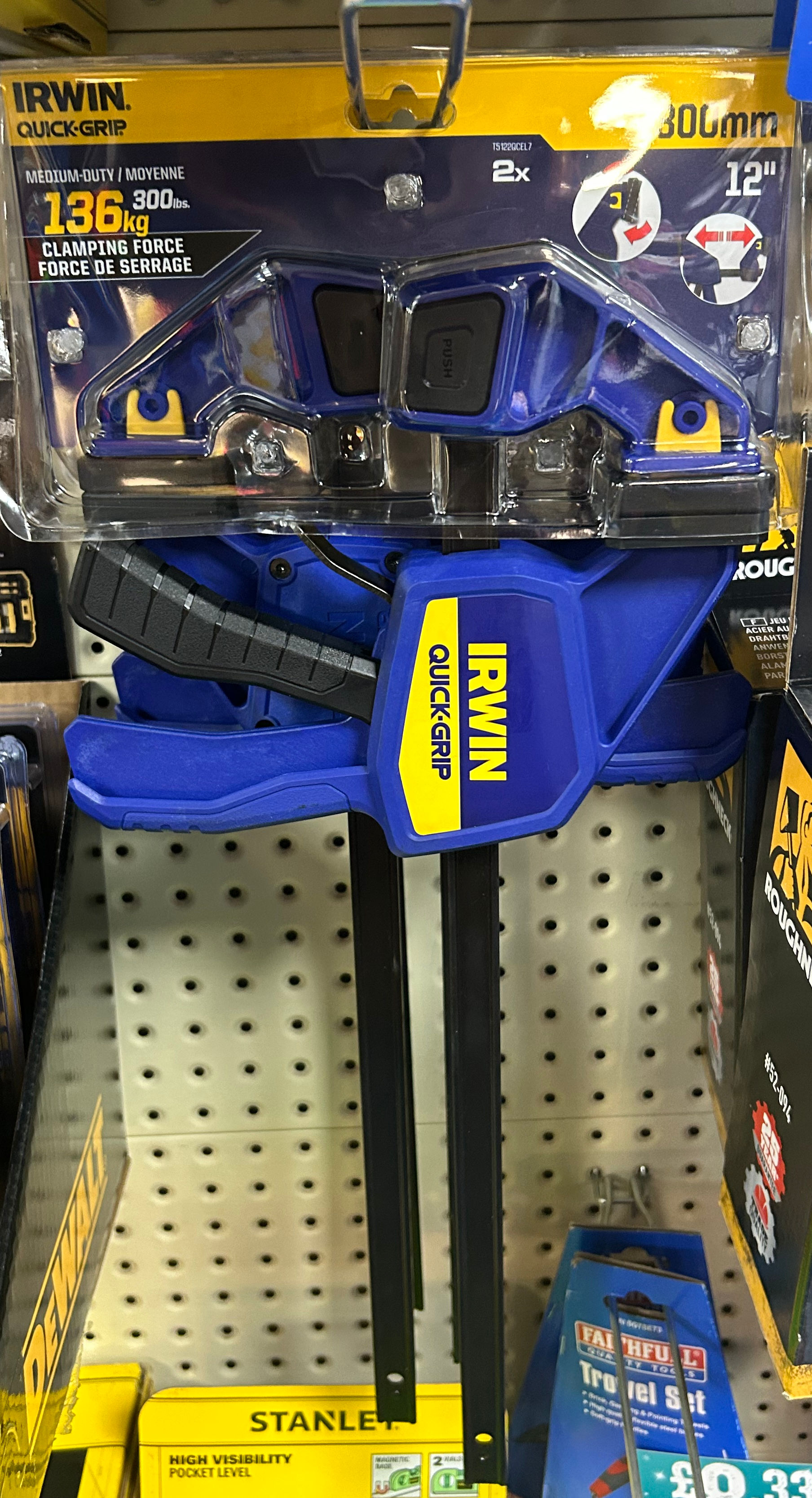 Irwin Quick Grip 300mm (12in) Quick Change Bar Clamp Twin Pack