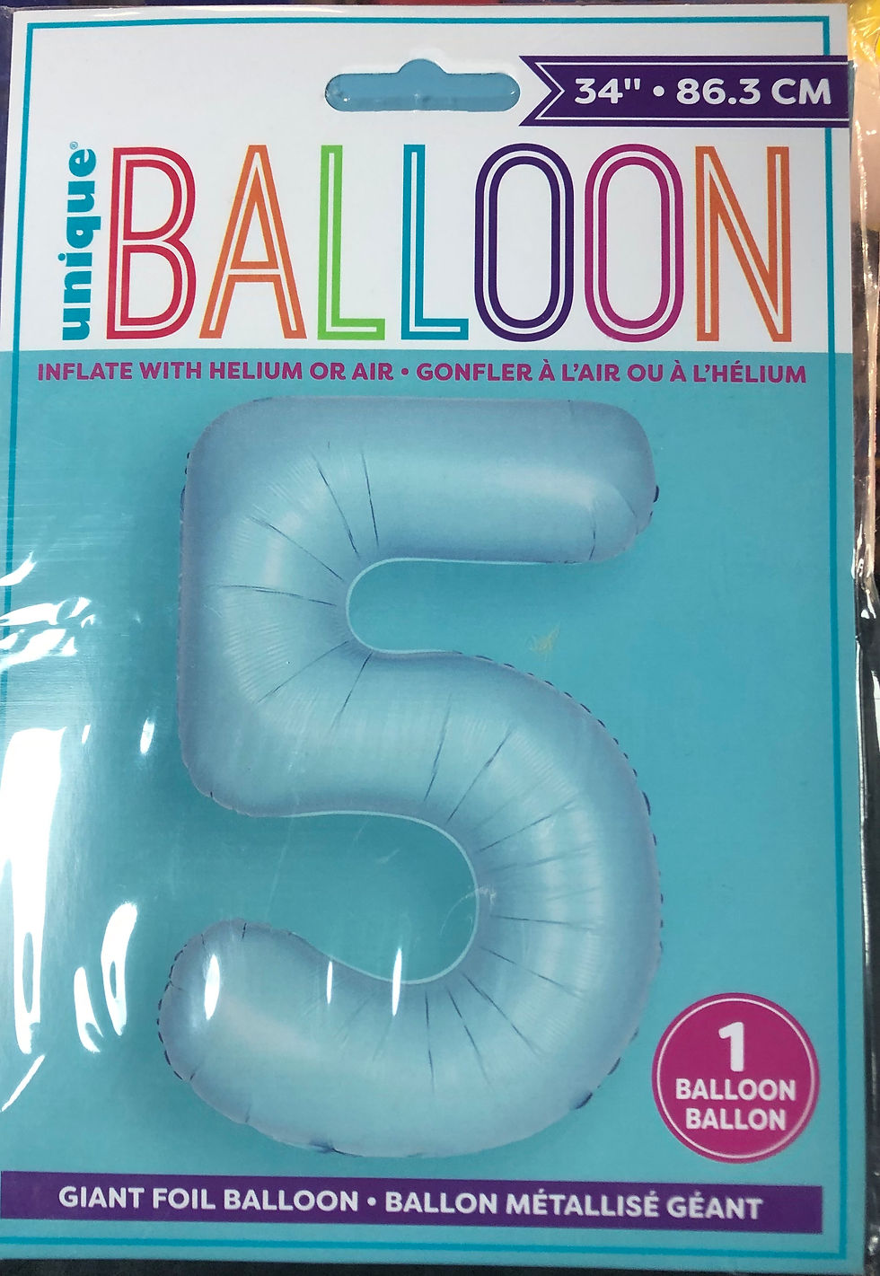 Thumbnail: Number 5 Giant Foil Helium Balloon