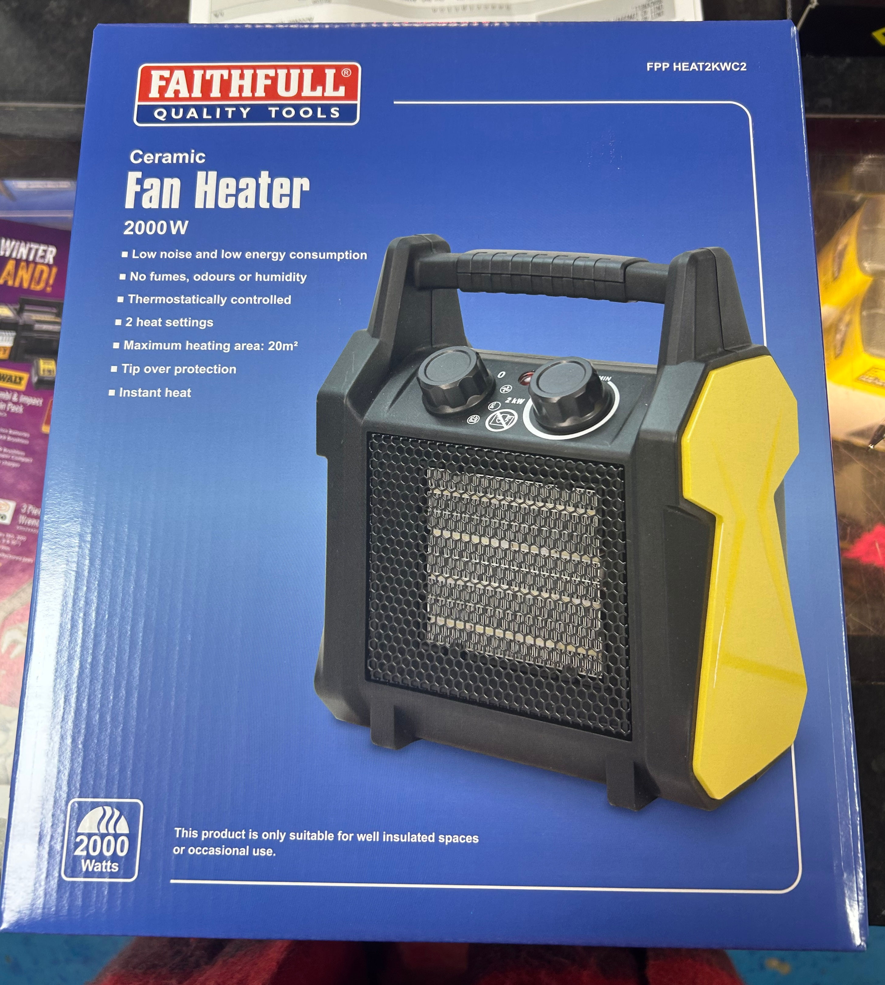 Faithfull 2Kw Ceramic Fan Heater