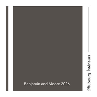 Couleur de l'année 2026, Faubourg Intérieurs, architecte d'intérieur à Bordeaux : Benjamin and Moore silhouette. 
