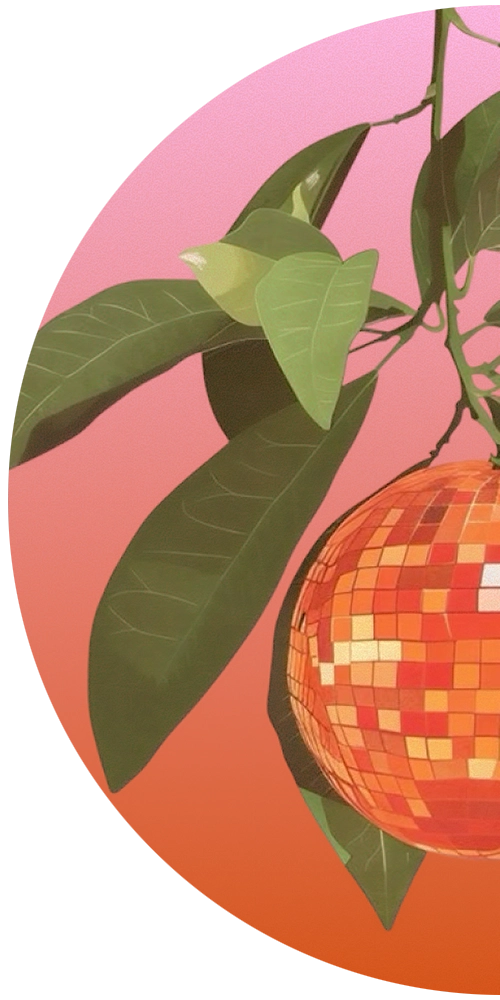 Orange Vitalität linke Hälfte