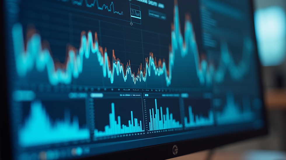 Close-up view of a computer screen displaying health data analytics