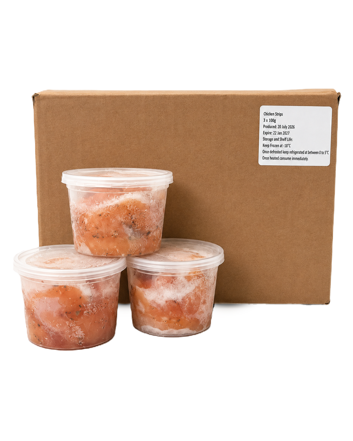 Portioned Chicken Strips 30x100g