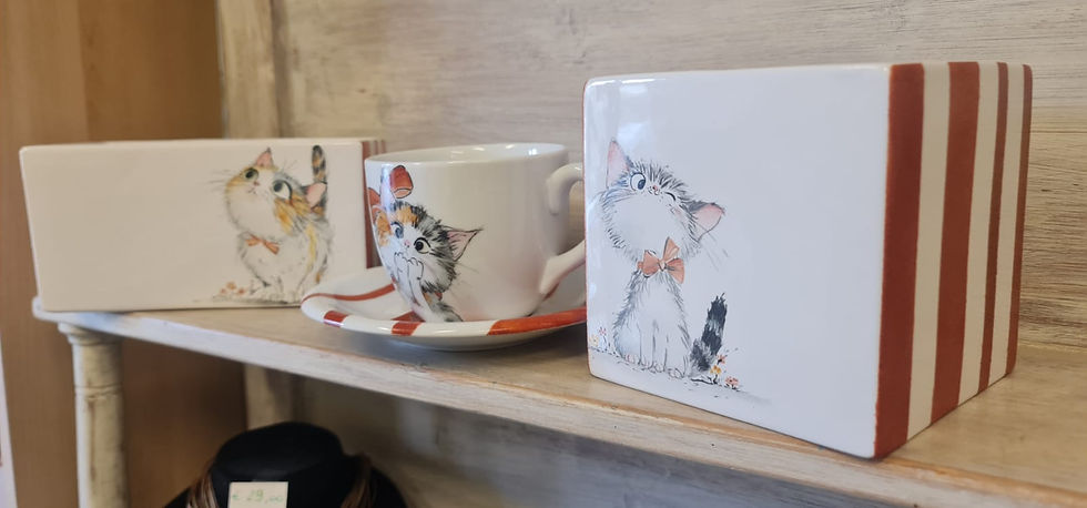 Miniaturbild: Cachepot in ceramica con gatto grande 