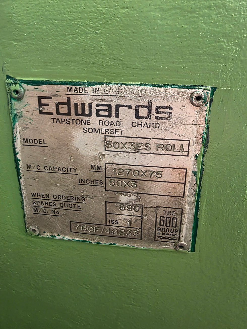 Thumbnail: Edwards 4ft Pyramid Slip Rolls
