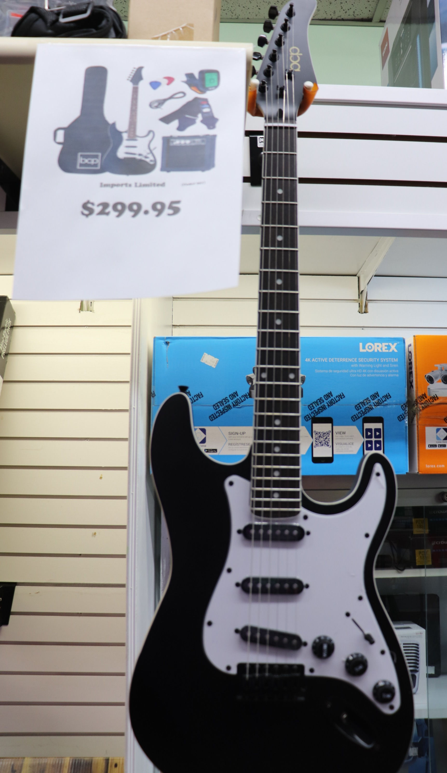 Black & White Electric Guitar