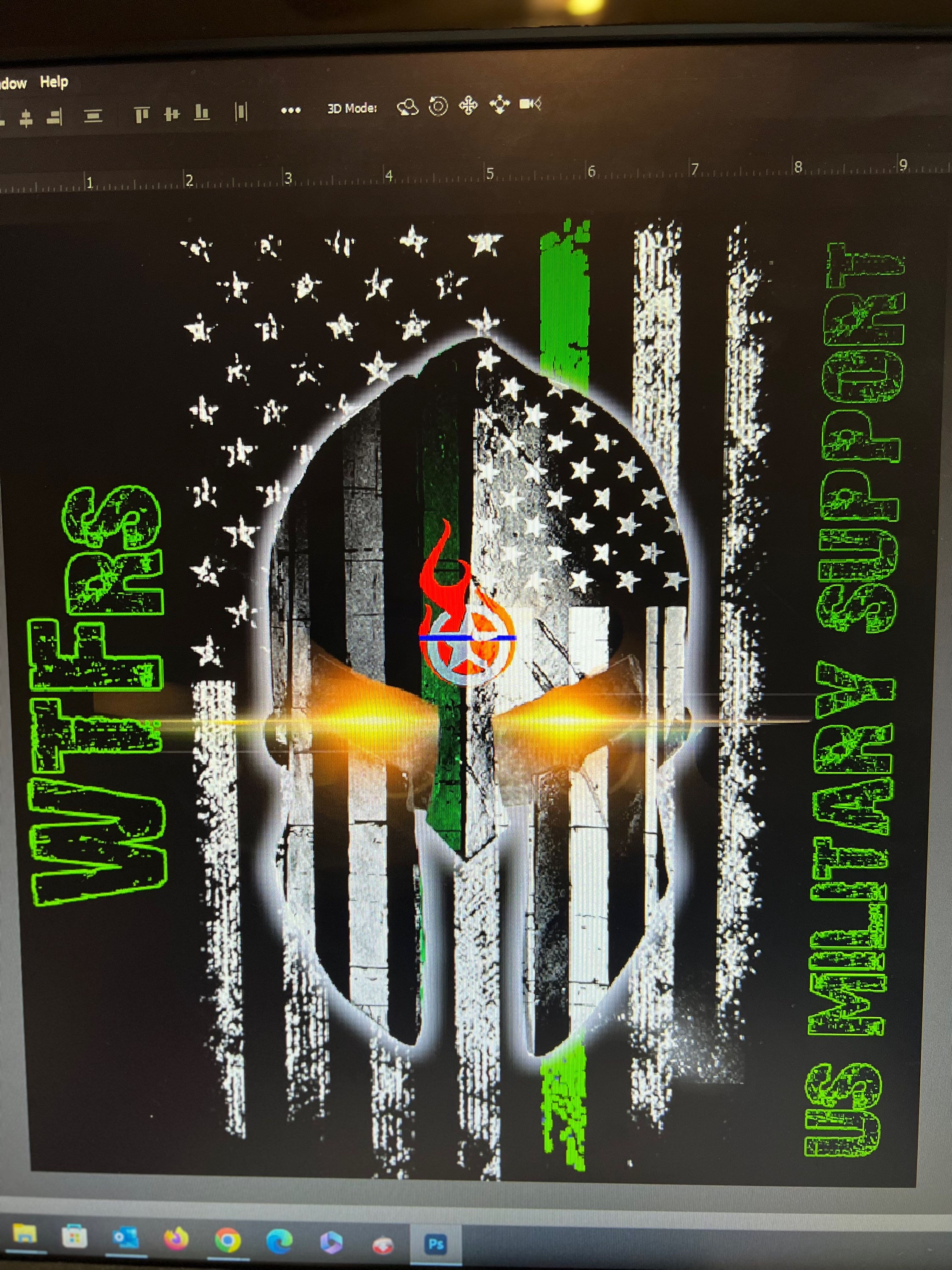 Back US Military Warrior