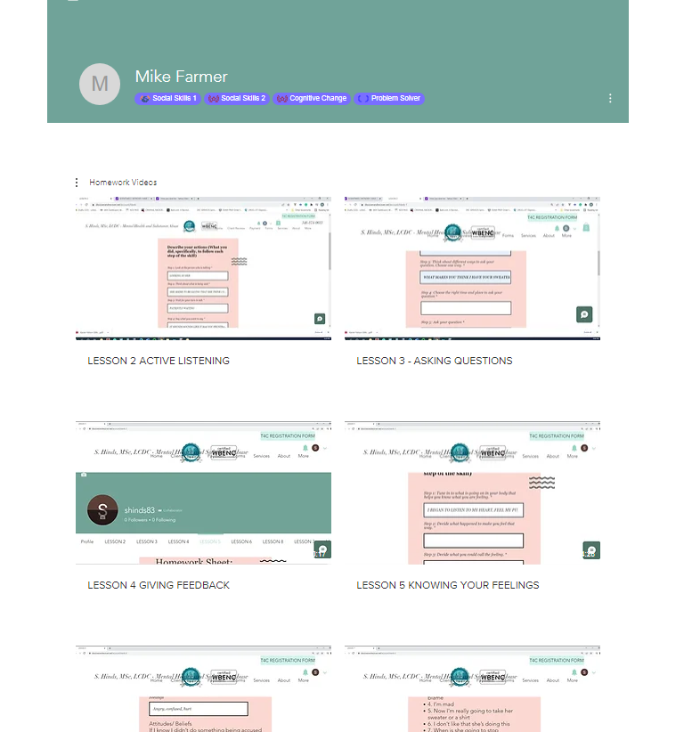 Discover and Recover | Site Member | TC4 HOMEWORK VIDEOS PAGE