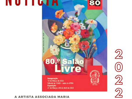 A artista associada Maria Esmênia participa do 80º Salão Livre da APBA