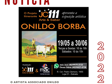 O artista associado Onildo Borba expõe individualmente através do Projeto Itinerante JC111