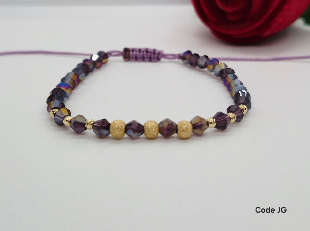 Iridescent Crystal Gold Bracelet