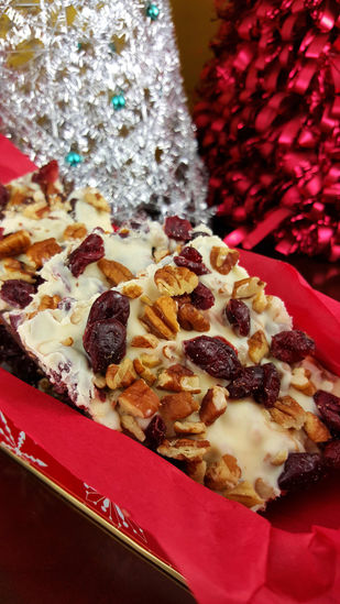 Cranberry-Pecan Almond Bark