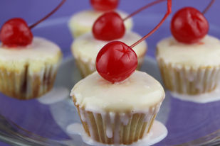 Mini Cherry Cupcakes