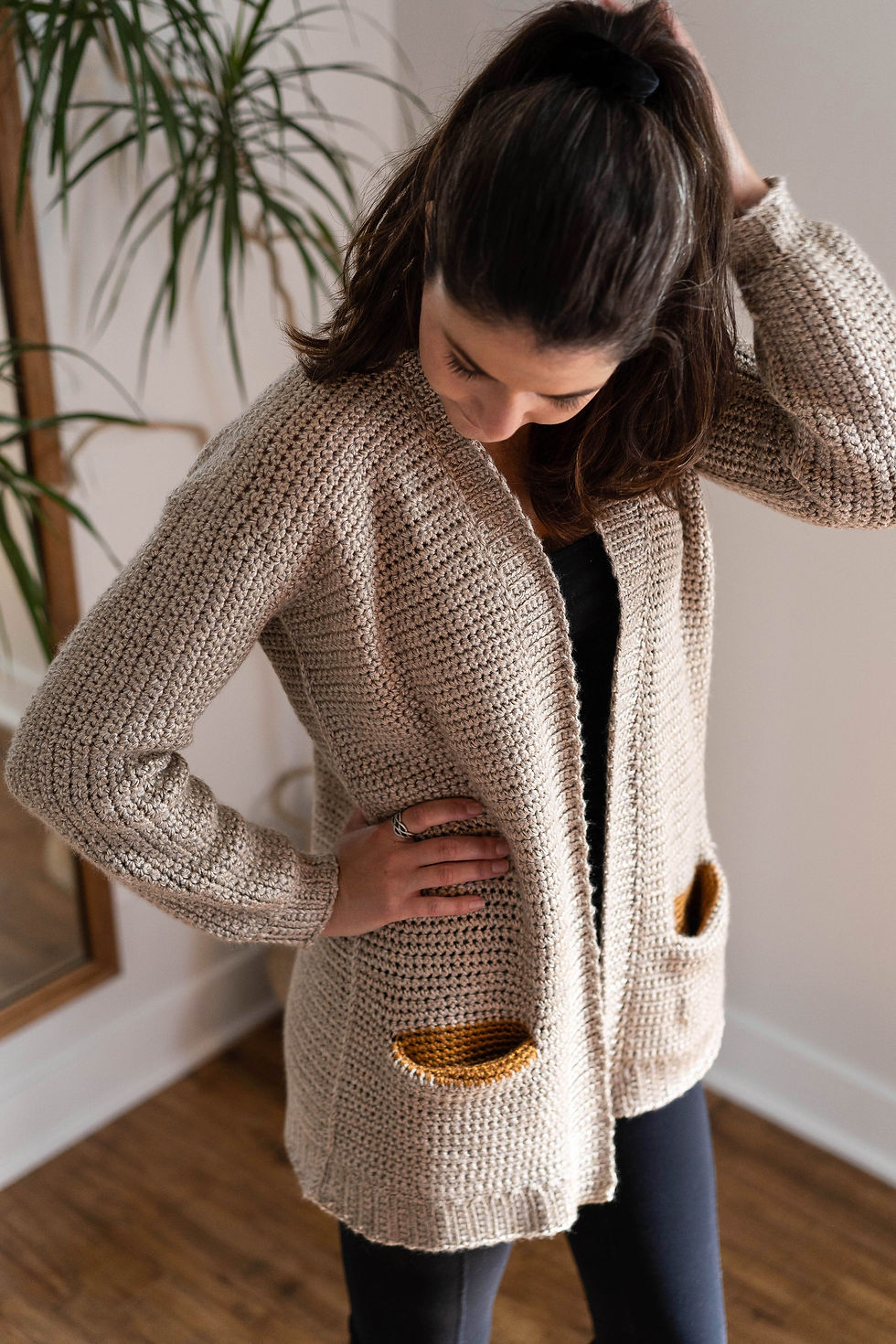 Miniature : Cardigan au crochet DIY avec pochettes sur les côtés