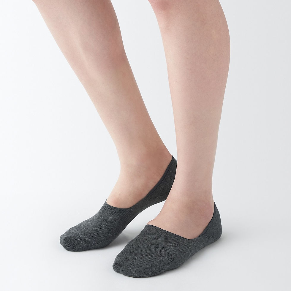 Thumbnail: Womens Thin No-Show Socks With Heel Grip