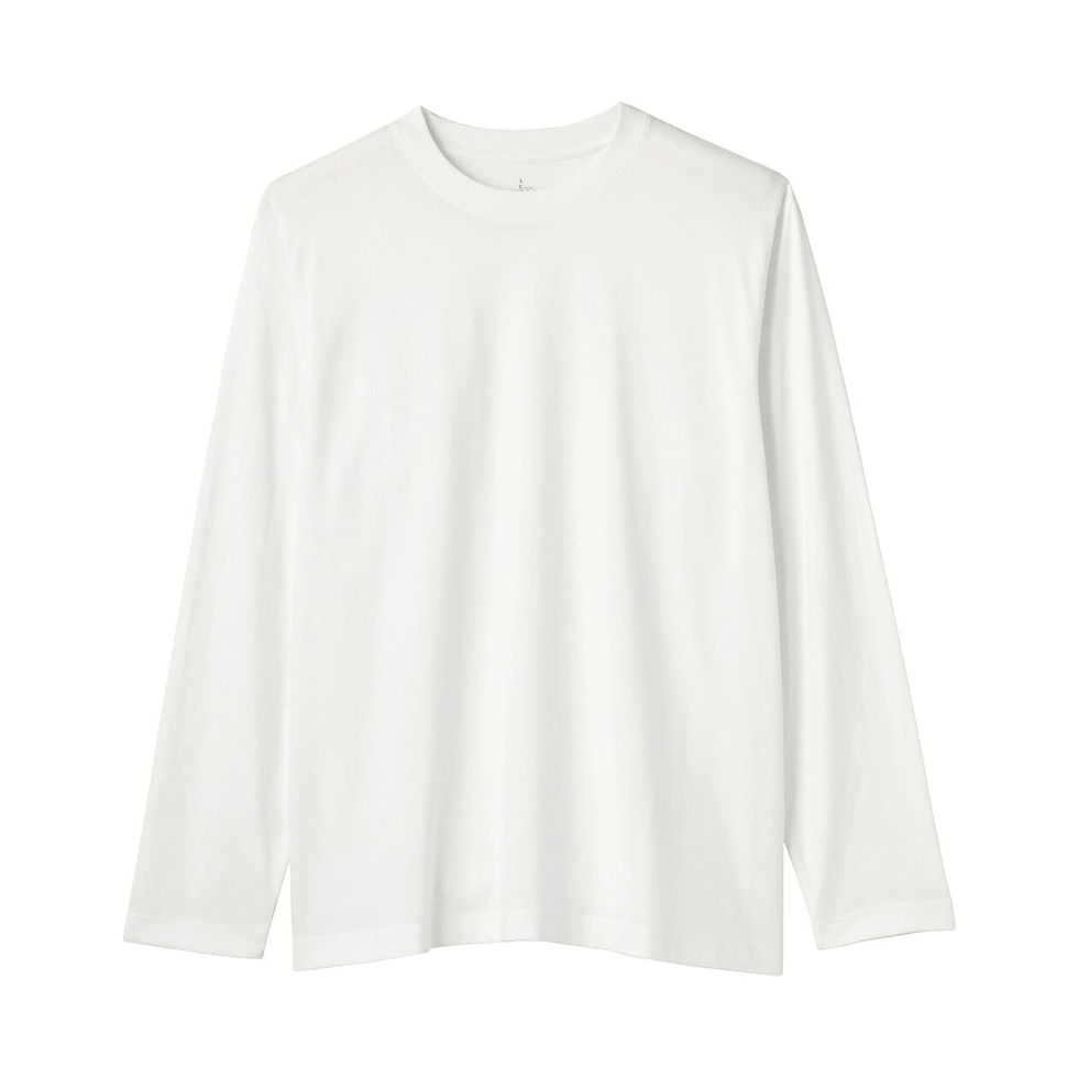 Thumbnail: Mens Jersey Crew Neck Long Sleeve T-Shirt