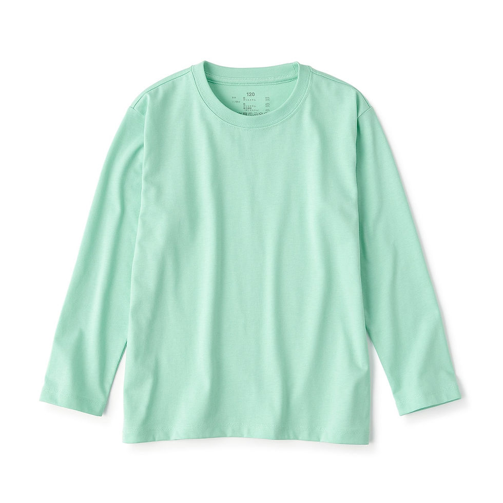 Thumbnail: Kids Crewneck Long Sleeve T-Shirt (Solid)
