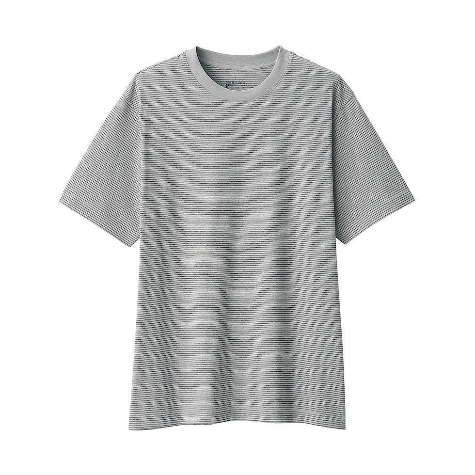 Thumbnail: Mens Jersey Striped Crew Neck Short Sleeve T-Shirt