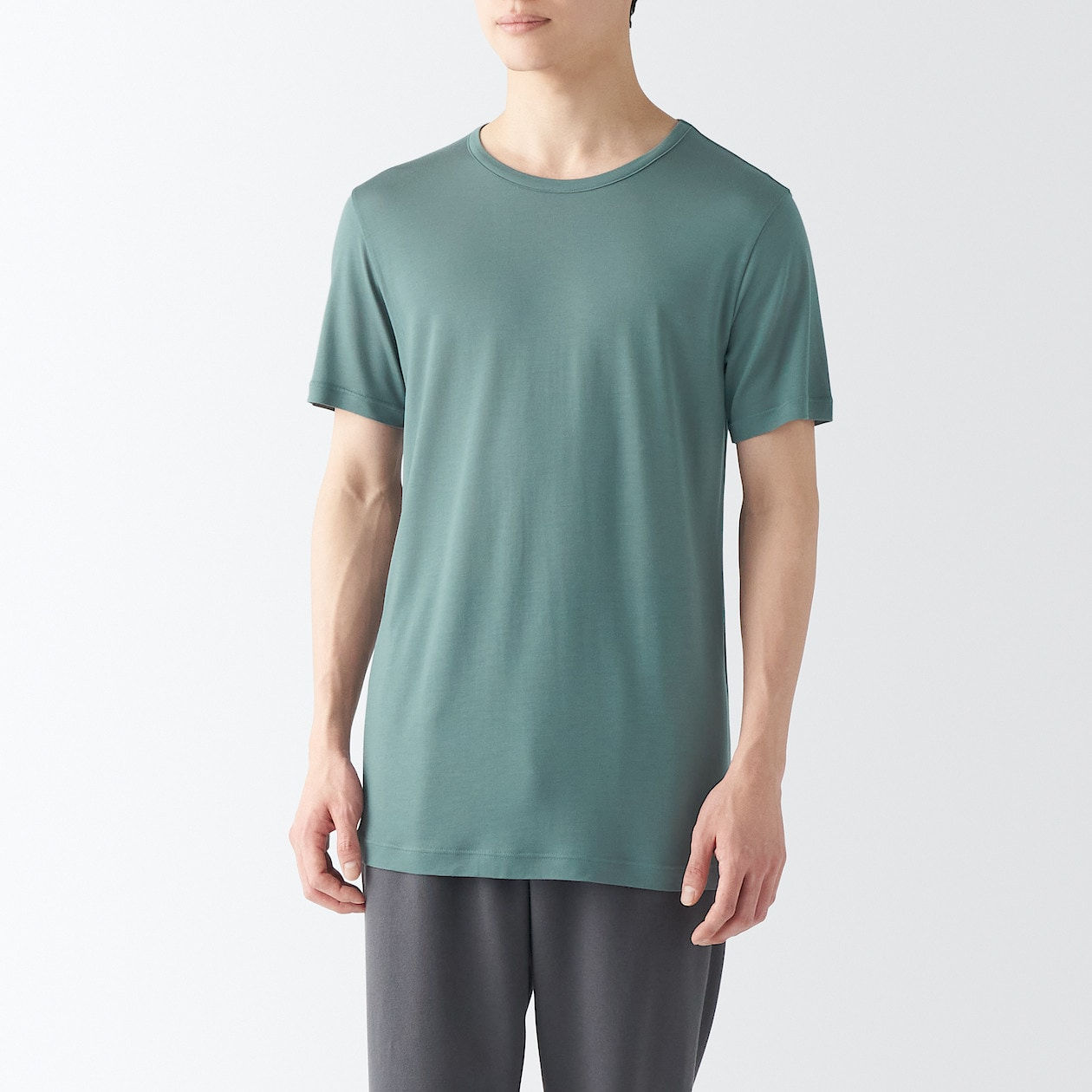 Mens Cool Touch Smooth Crew Neck T-Shirt