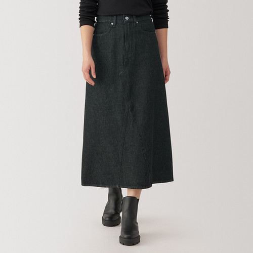 Muji A Line Denim Skirt Xs MUJI Kapok Corduroy Flare Skirt For