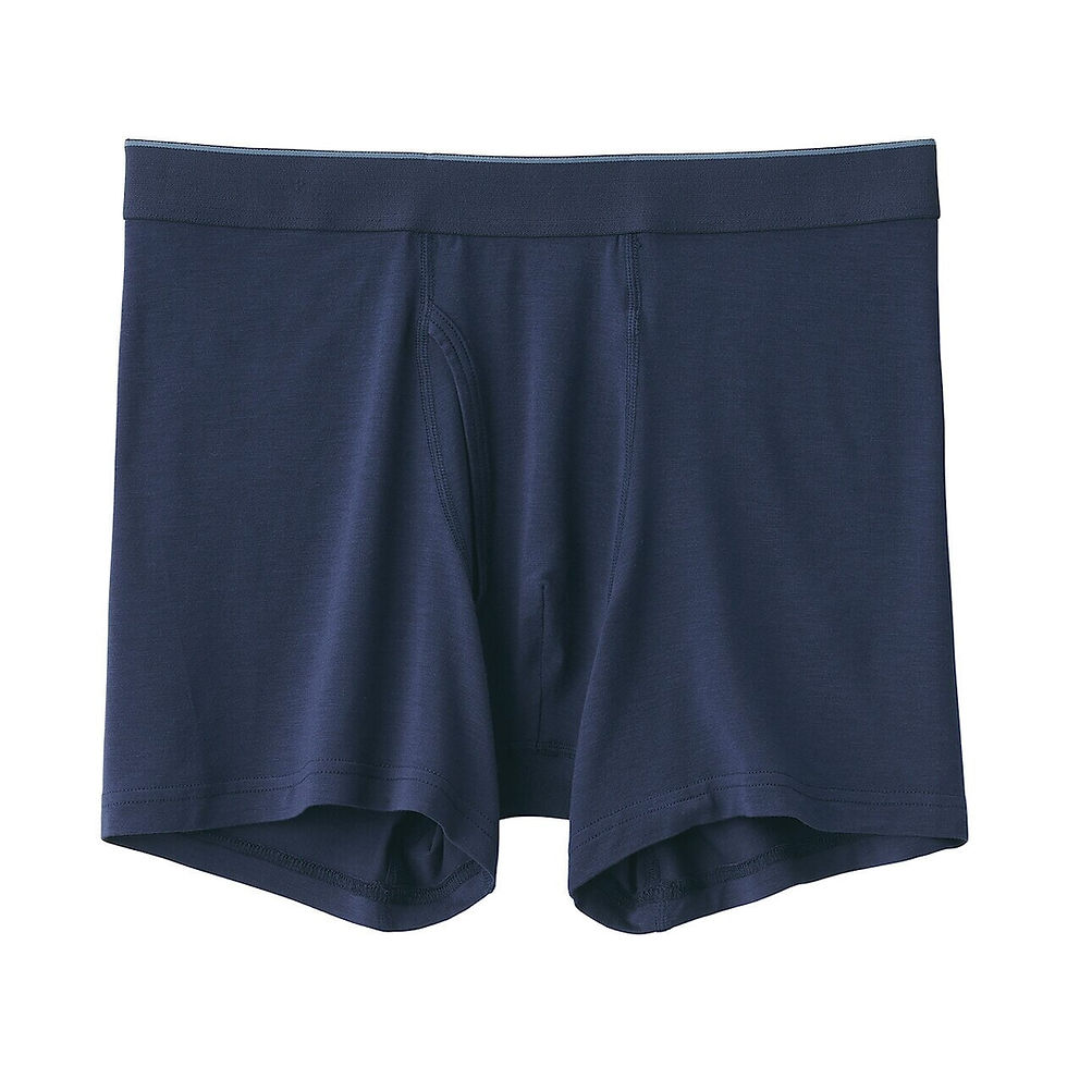 Thumbnail: Mens Lyocell Blended Front Open Boxer Briefs