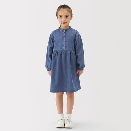 white christmas dresses Women's Kapok Blend Denim Jumper Dress | Pinafore Dress