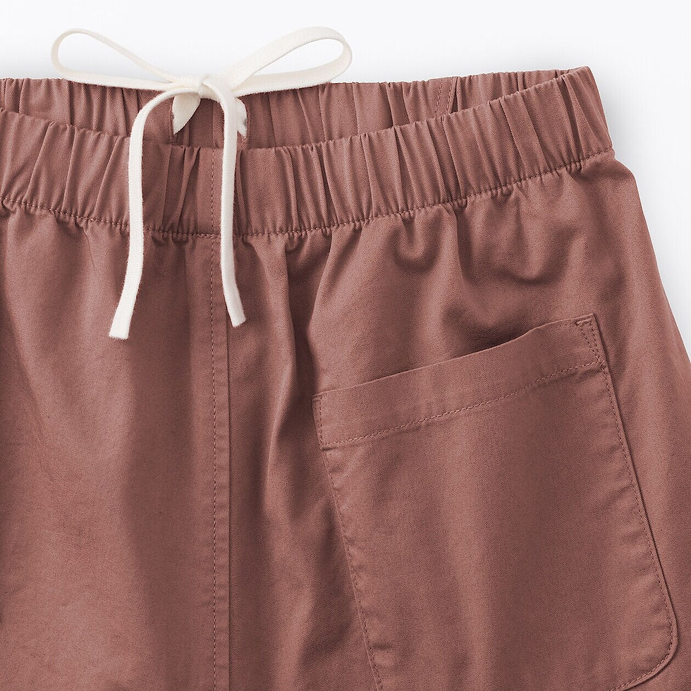 Thumbnail: Womens Washed Cotton Easy Tapered Pants